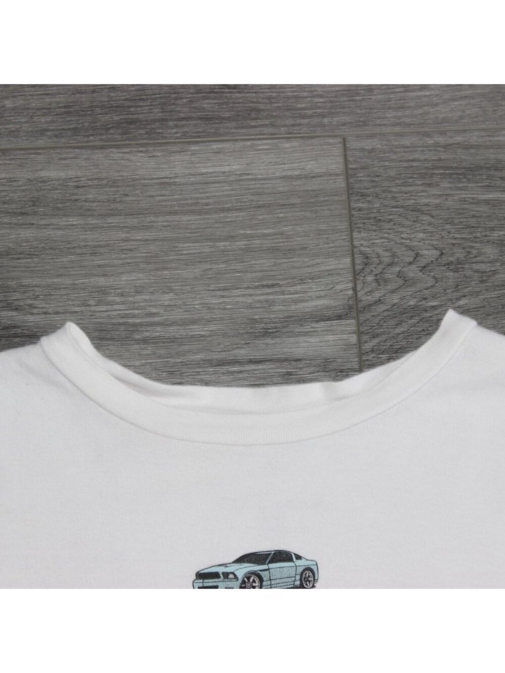 Homegirl Society Womens Cropped 'Car' Graphic T-Shirt-White-Size Medium-GUC - Picture 3 of 7